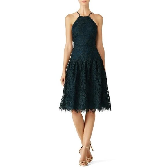 Trina Turk Green Broadway Lace Midi Dress $378 - Picture 3 of 11